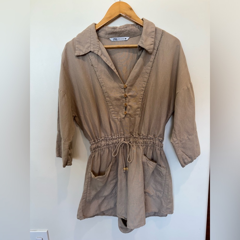 Linen Zara oversized romper